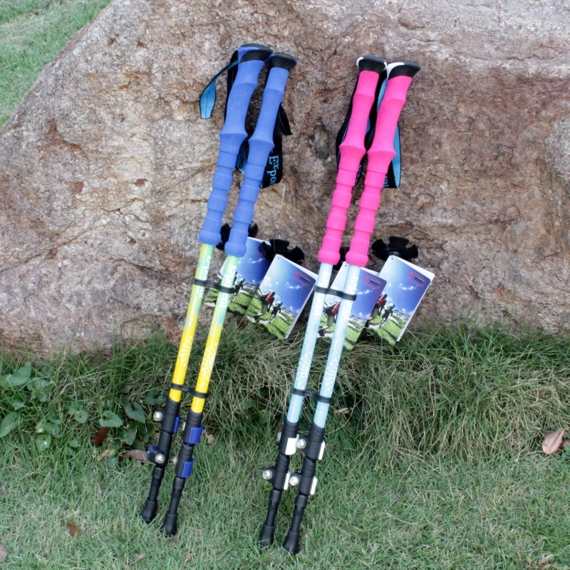 alpenstocks external lock 3 Step 7075 aluminium alloy 3 section Hiking