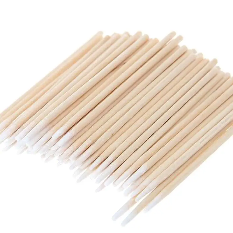 100 шт Перманентный микроблейдинг бамбуковые деревянные ватные палочки для макияжа бутон палочки для макияжа Косметические Инструменты