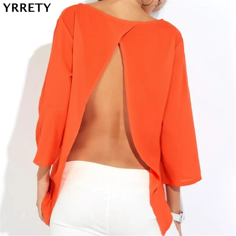 

YRRETY New Women Blouses Loose Clothes Casual Blouse Shirt Tops Fashion Blouse New Women Ladies Clothing Summer Chiffon Shirts