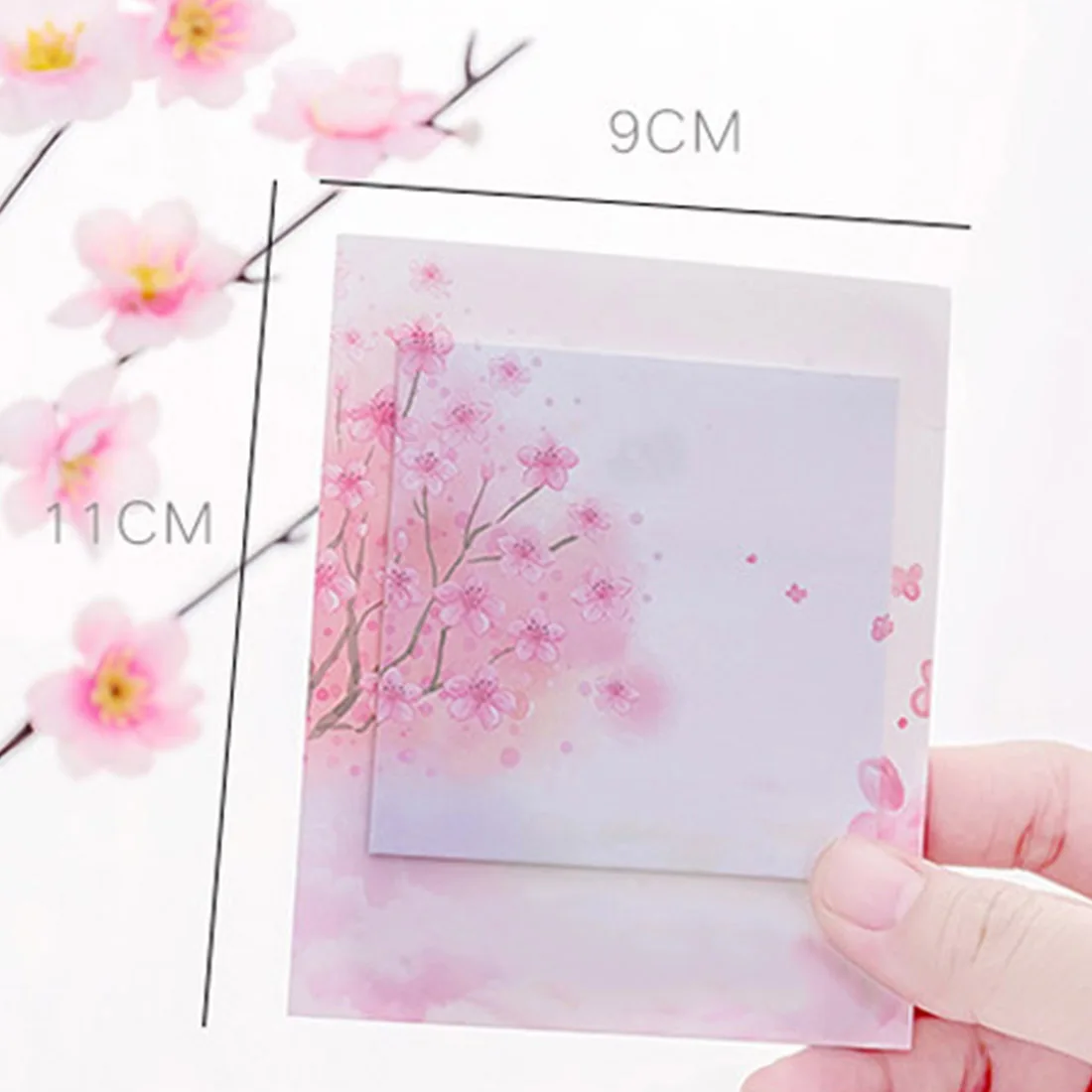 

Laser Memopad Japanese Sakura Self Stick Notes Self-adhesive Sticky Note Cute Notepads Posted Writing Pads Stickers Paper