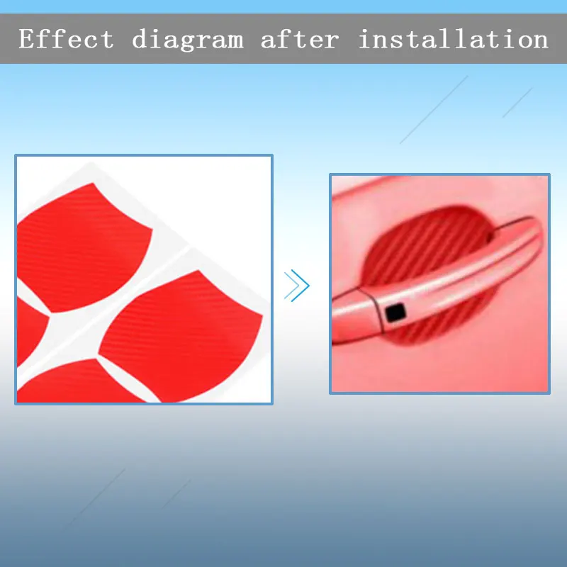 1 компл. Автомобильная дверная ручка из углеродного волокна наклейки устойчивые
