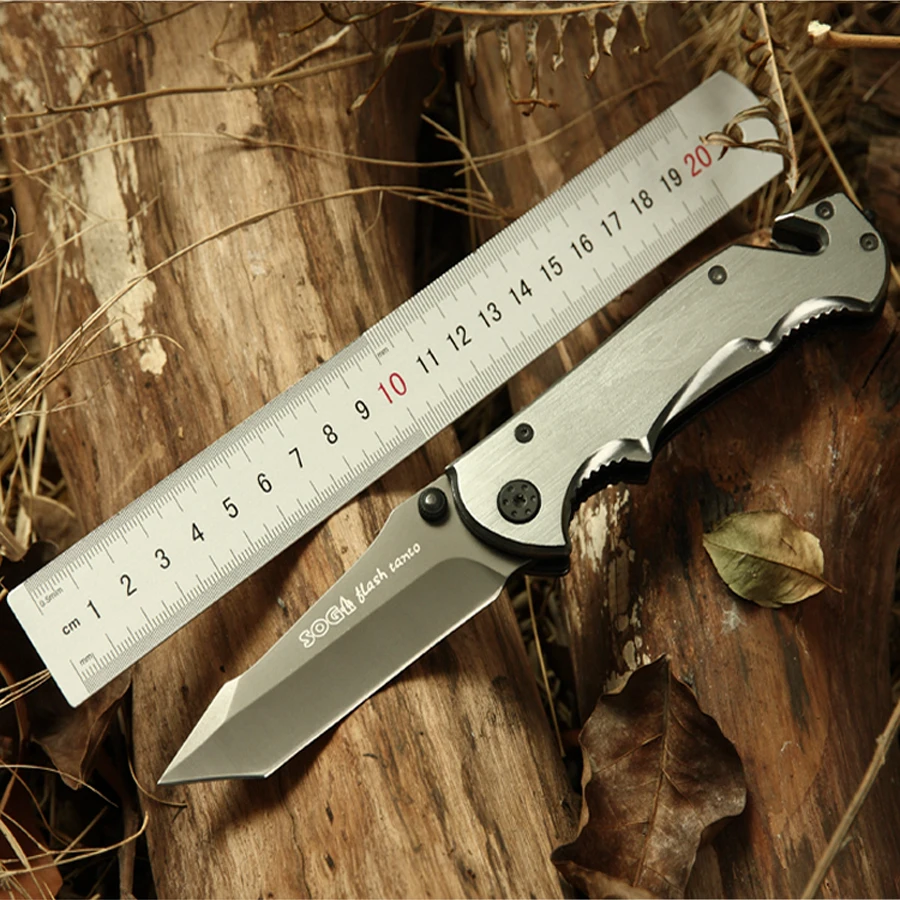 

Vellance Big Size 440C Steel Folding Outdoor Knife Aluminum Handle Camping Survival Knives Hunting Tactical Pocket EDC Knife