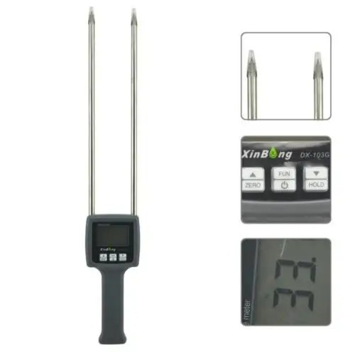 

Portable Grain Moisture Meter Wheat Corn Beans Rice Oats Paddy tester DX-103G