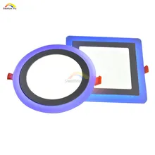 10pcs Wholesale 6W 9W 16W 3 Model Double Color LED Recessed Ceiling Lights LED Panel Downlight LED Panel Light Indoor Lighting