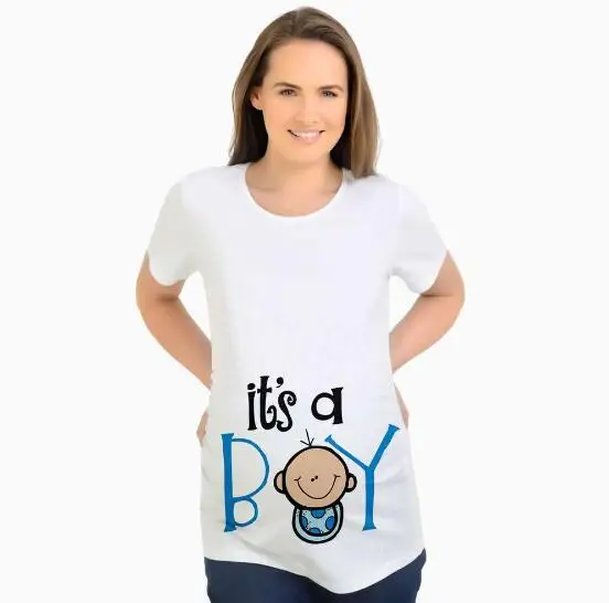 2018 New Arrival Women T-shirts Cartoon Maternity Nursing Tee Funny it's a baby Pregnancy T shirts Cotton Soft