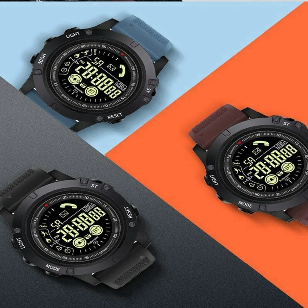 SOONHUA уличные спортивные водонепроницаемые смарт-браслеты Bluetooth V4.0 долгий режим ожидания Смарт-часы тактические военные дистанционные часы с камерой