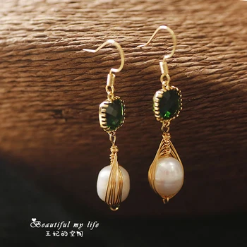 

14KGF New Jewelry Big Earring Natural Freshwater Pearl Earring For Women Wedding Fashion Earrings Love Gift