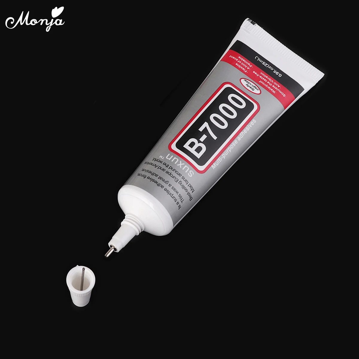 

Monja 25ml Nail Art Multipurpose Gel B-7000 Adhesive Jewerly Decorations False Tips DIY Craft Rhinestone Fix Glue Manicure Tool