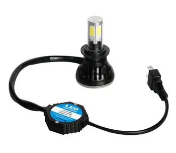 

1 set H7 Car LED Headlight Bulbs 4 COB Waterproof White Headlight 4000LM Automotive Head light lamp bulb 12v 24v