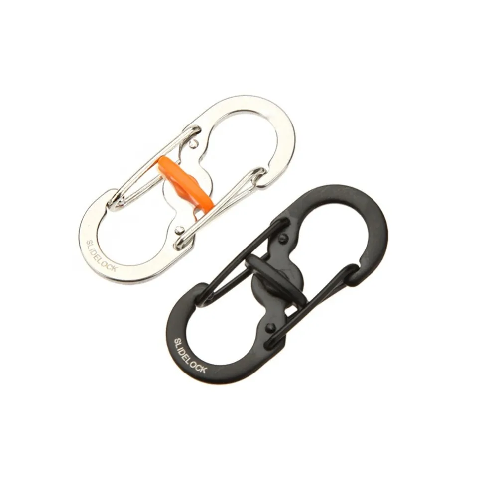 

EDC Stainless Steel Keychain locking anti-theft S buckle safety Security Hook