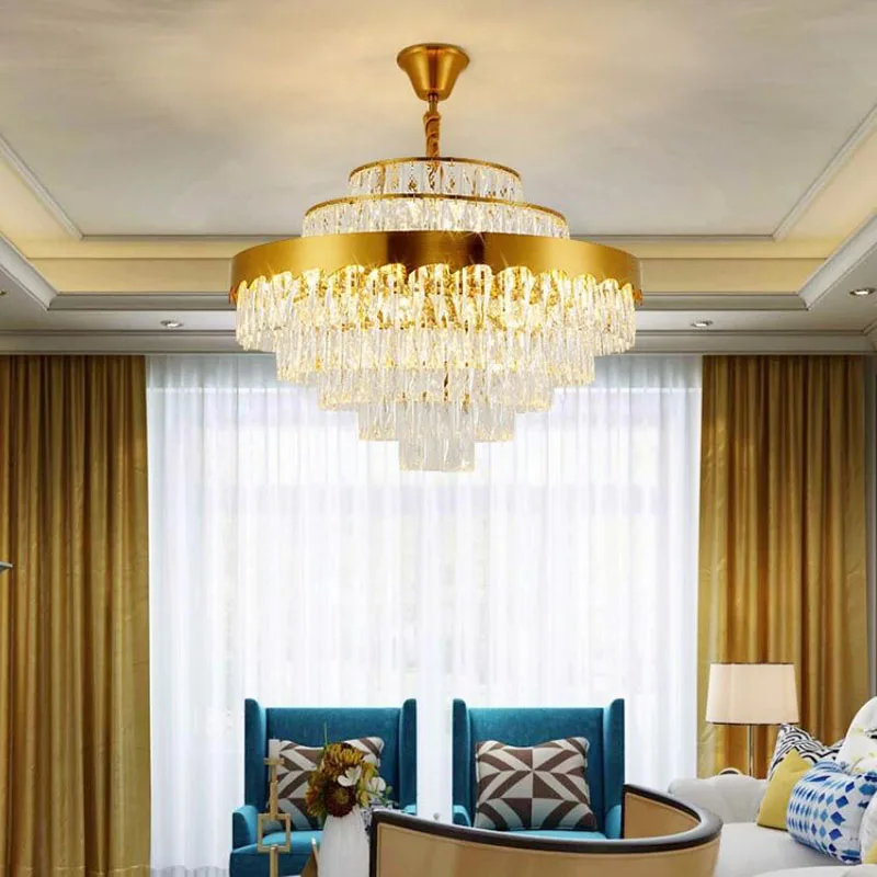 Современные хрустальные люстры роскошное освещение для гостиной столовой