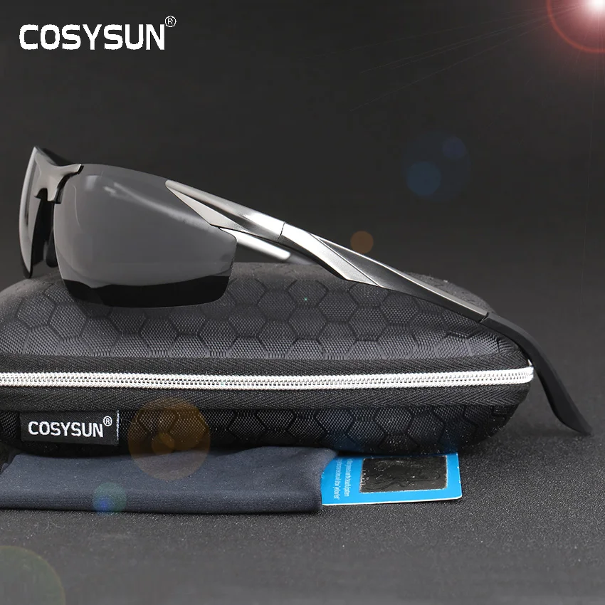 

2018 New Aluminum Magnesium Polarized Sunglasses Men's Driving Sunglasses male sun glasses Men Sports Sunglasses with Case 0206