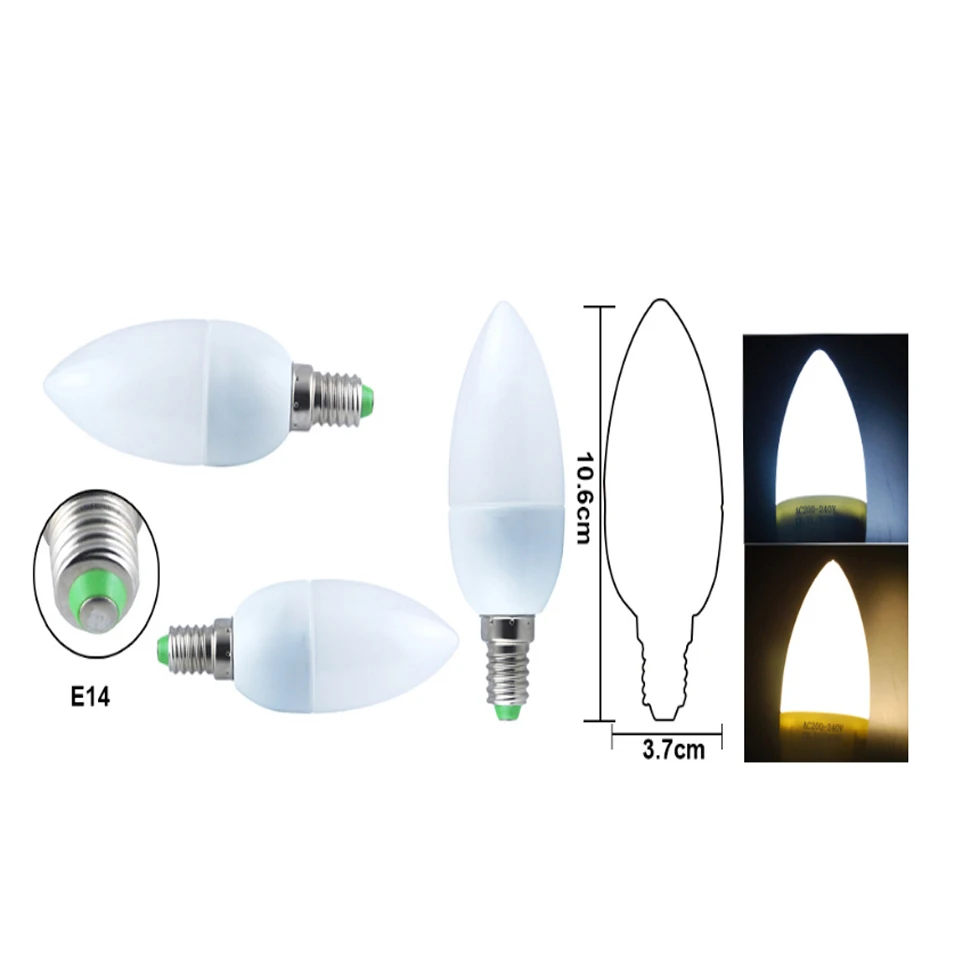 5 Вт 7 Вт Светодиодная свеча E14 220 В энергосберегающий прожектор теплый/холодный белый chandlier хрустальная лампа Ampoule Bombillas домашний свет