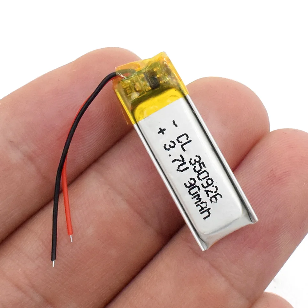 3,7 V Li-Po полимерная аккумуляторная батарея 90mAh перезаряжаемая батарея 350926 литиевая для MP3 MP4 gps Bluetooth наушники Динамик