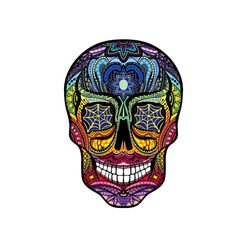 

Tattoo Skull Patches Colorful T-Shirt Diy Decoration 2018 New Parches Ropa A-Level Washable Heat Transfers For Clothing