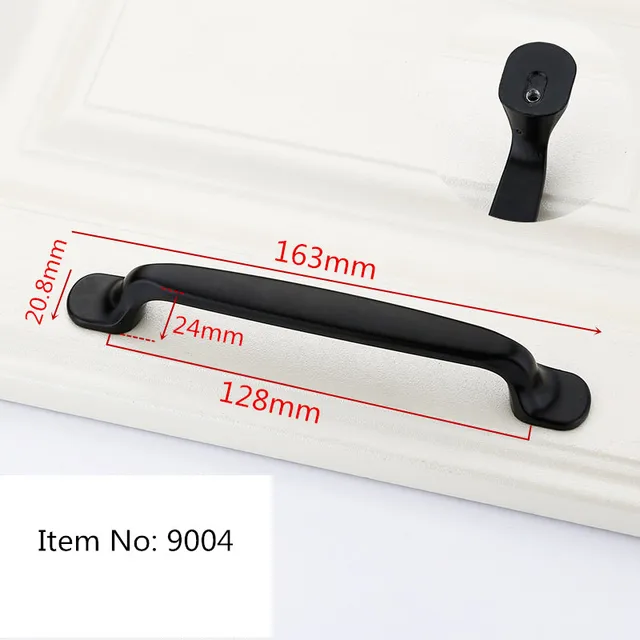 Black Handles for Furniture Cabinet Knobs and Handles Kitchen Handles Drawer Knobs Cabinet Pulls Cupboard Handles Knobs 9004-128