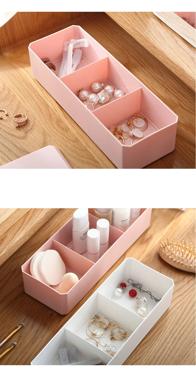 XUNZHE 1 шт. настольный пылезащитный трехцветный косметический ящик для хранения мусора отделочная коробка для хранения ватных палочек хлопковая коробка для хранения