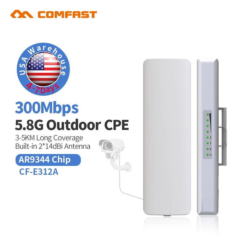 

Outdoor Wireless access point Signal Amplifier Bridge 300Mbps Wi-Fi Range Extender 5.8G Repetidor Wifi 802.11N/AN Signal Booster