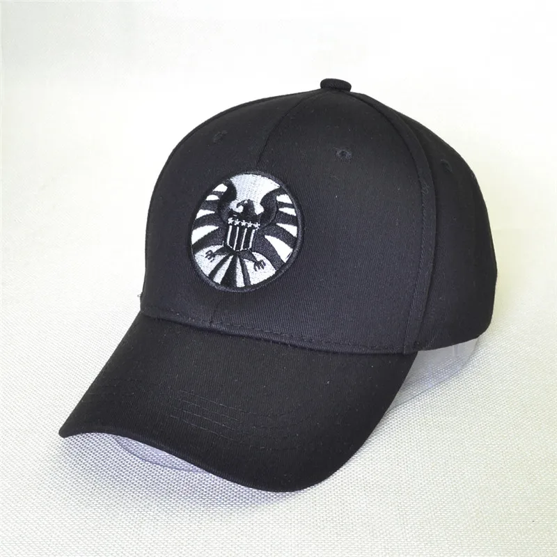 

Cosplay Captain Marvel Carol Danvers Hat Agents of S.H.I.E.L.D. Shield Baseball Cap Adjustable Hip Hop Sun Hat Adult Black Color