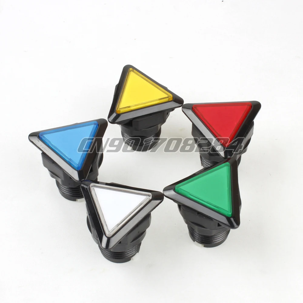 

5x Triangle Illuminated Push Button With Micro Switch for Arcade Pinball Video Game Consoles Machine Kits Parts Mame Jamma