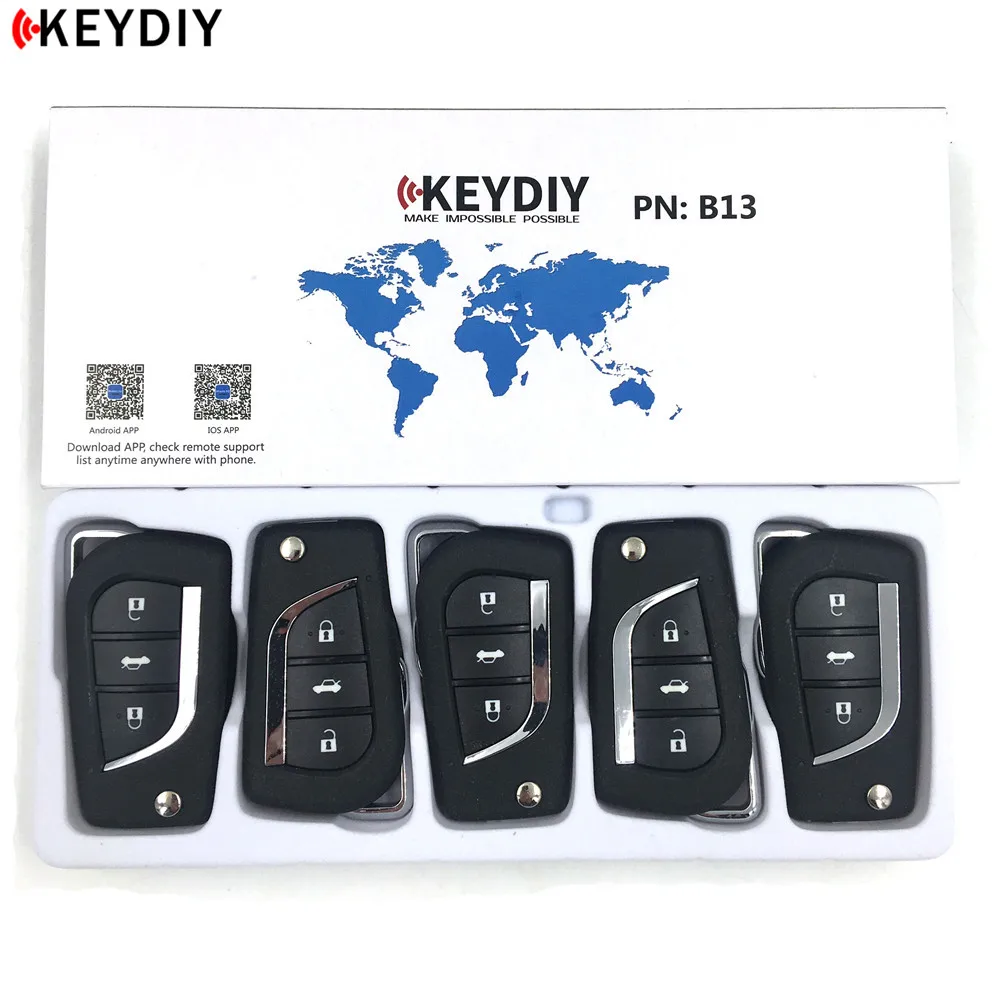 

5pcs/lot,KEYDIY KD900 B Series Remote Control B13 Car Key For Toyota Style KD-X2/URG200 Key Programmer