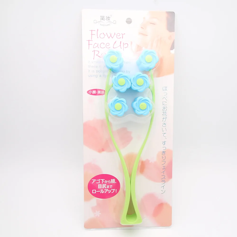 Portable Facial Massager Roller Flower Shape Face-Lift Slimming Anti Wrinkle Face Relaxation Beauty Tools