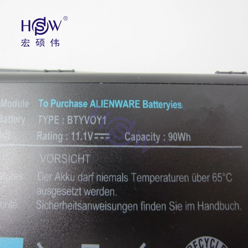 Аккумулятор HSW 11 1 В 85WH для Dell Alienware M17x R3 0C852J 0F310J 312 0944 C852J F310J H134J bateria akku|battery for