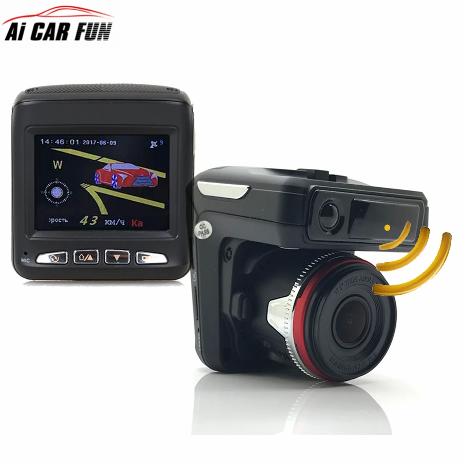 Russian Voice 3 In 1 font b Car b font DVR Camera Anti Radar Detector Laser