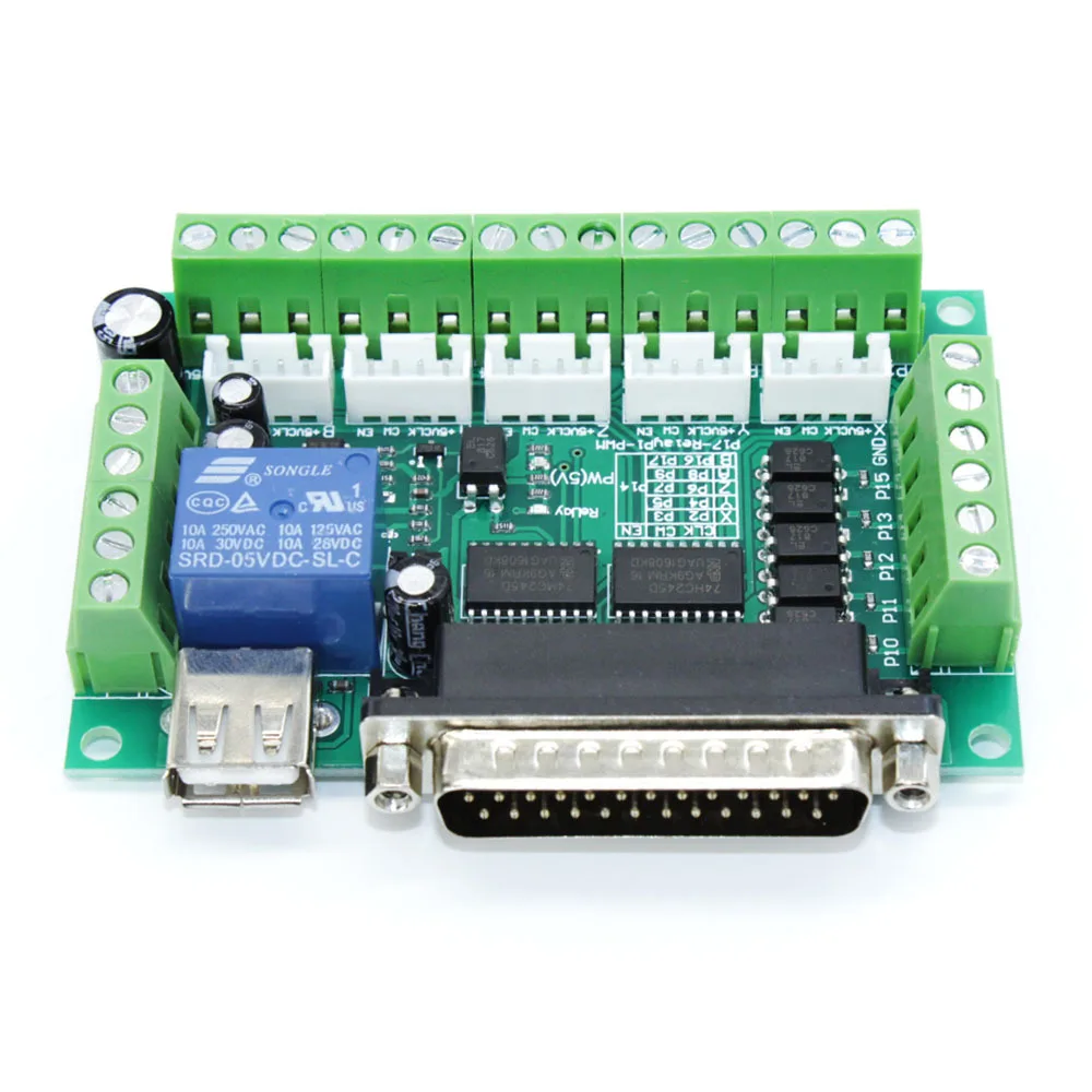 

MACH3 Engraving machine Control mainboard cnc 5 axis stepper motor drives-USB cable