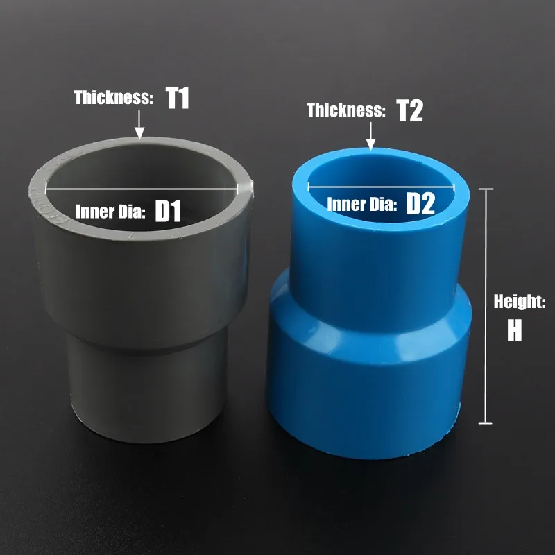 2 шт./партия 40 50 мм до 20~ 40 мм переходник из пвх прямые соединения сельскохозяйственные для поливки в саду Соединительные элементы для воды аквариумный бак DIY Инструменты
