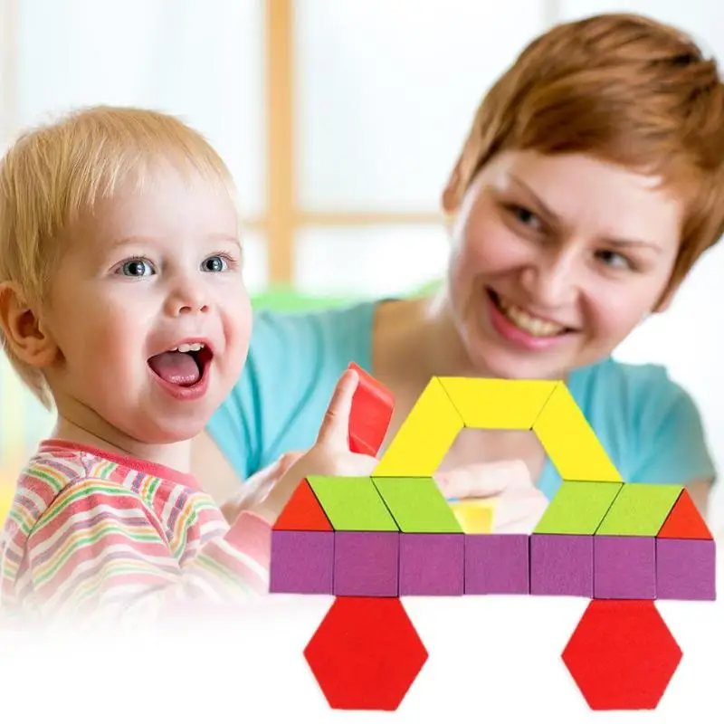 155 шт Детские красочные деревянные блоки формы познания классическая игрушка