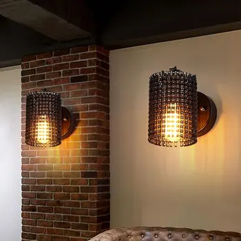 

Loft Vintage Industrial Edison Wall lamps Bicycle Chain Wall Sconce Warehouse Wall Light Fixtures E26/E27 Bedside Lighting
