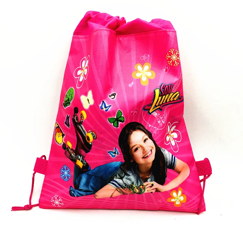 

1pc/lot Soy Luna bags children travel school bags kids party favors Soy Luna drawstring backpack bags 27*36cm party gift bag