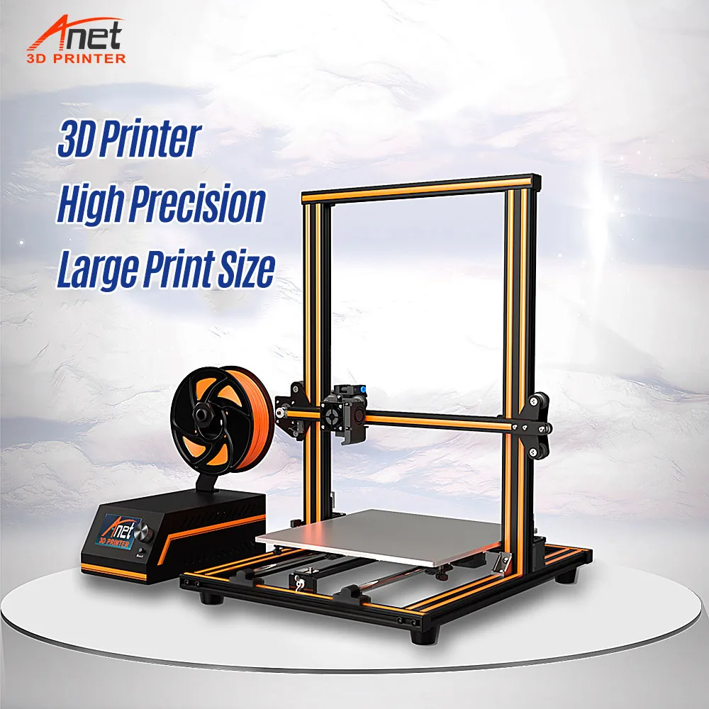 

Anet E10 E16 Large 3D Printer 300*300*400mm Multi-language Software Aluminum Alloy Frame Super Building Volume With Filament