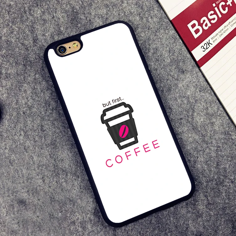 ok but first coffee Amazing Soft Silicone Full Protective case Cover For iPhone X 8 7 7Plus 6 6S Plus 5 5S SE |