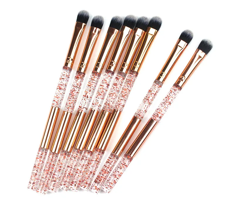 Makeup Brush 5pcs/set Eye Shadow Blending Brush Eyeliner Eyebrow Golden Bling Brush Portabel Makeup Tools