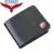De Calidad superior del Cuero Genuino Negro Documento Bolsa de Paquete de la Tarjeta Monedero Para ABARTH insignia Del Coche Accesorios Del Coche Coche Que Labra KUNBABY