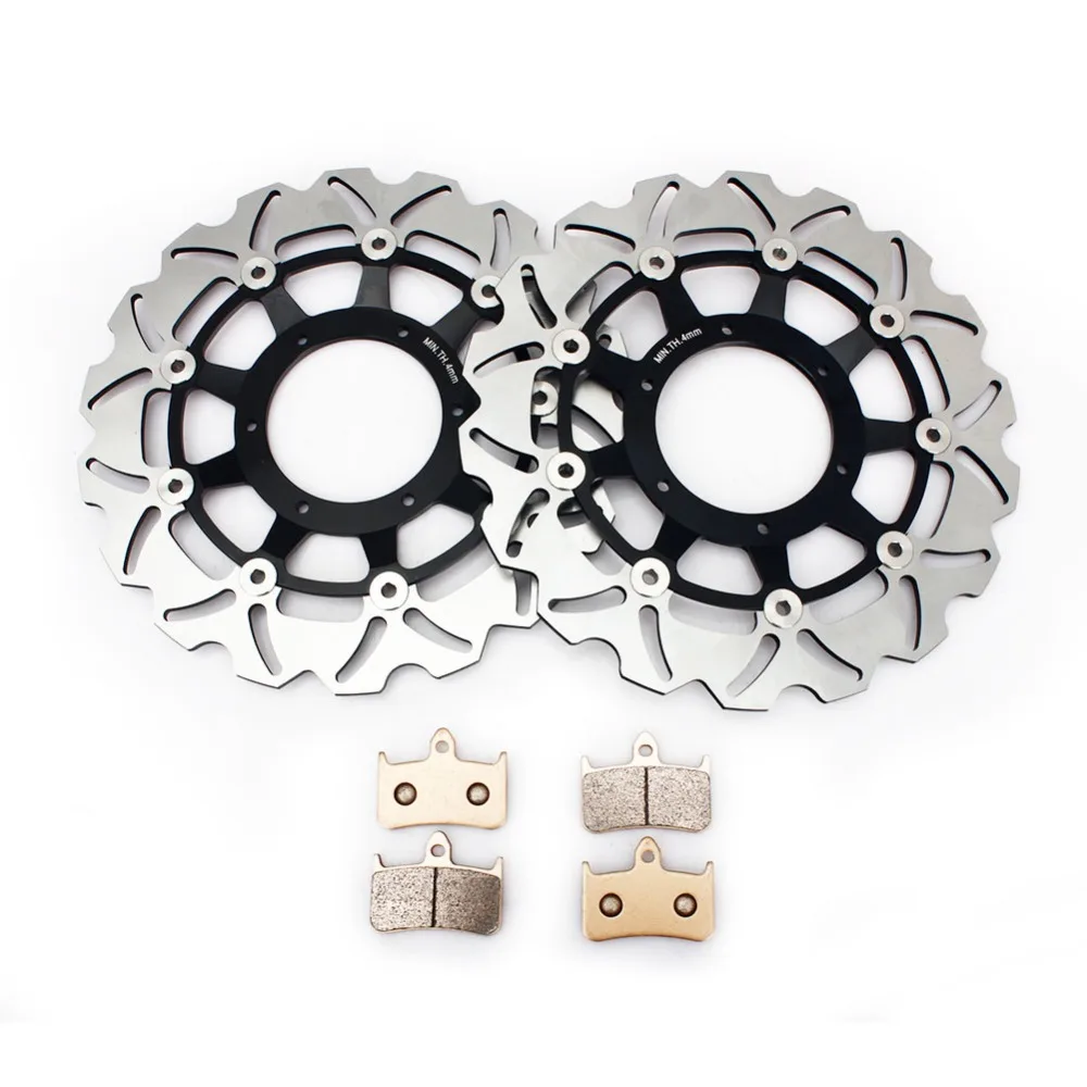 

BIKINGBOY Front Brake Discs Disks Rotors Brake Pads Wave Set for Honda CB 900 F Hornet 2002 2003 2004 2005 2006 2007 02-07