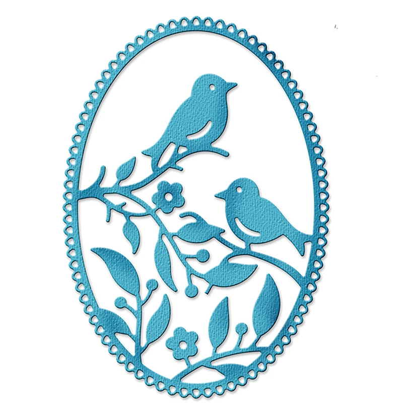 

Estel Bird Branch Oval Frame Metal Steel Cutting Dies Stencil for Scrapbooking Cards Making New Embossing Die Cut Template