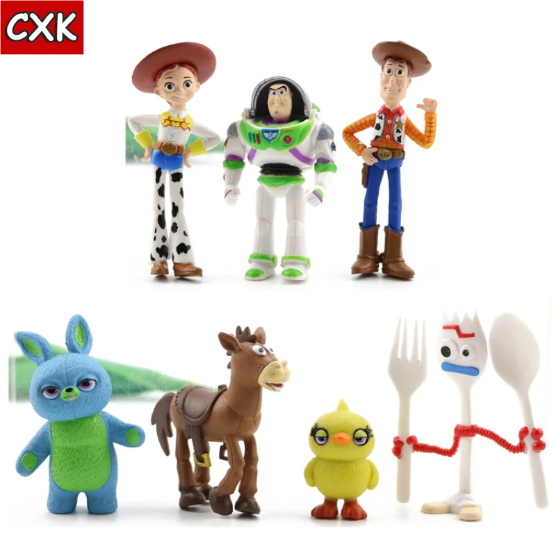 7 pièces Toy Story 4 Dessin Animé Jouet Woody Buzz Lightyear ...