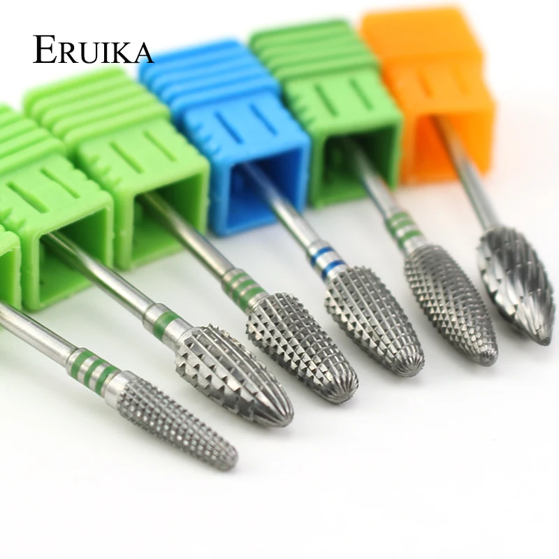 

ERUIKA Pro 6 Type Carbide Alloy Nail Drill Bit Electric Manicure Machine Accessories Remove Nail Gel Nail File Polishing Tools
