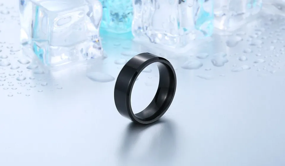 BEIER, нержавеющая сталь, мужская мода, мужское кольцо с эффектом потертости, Крутое мужское полированное обручальное кольцо, WR-R075