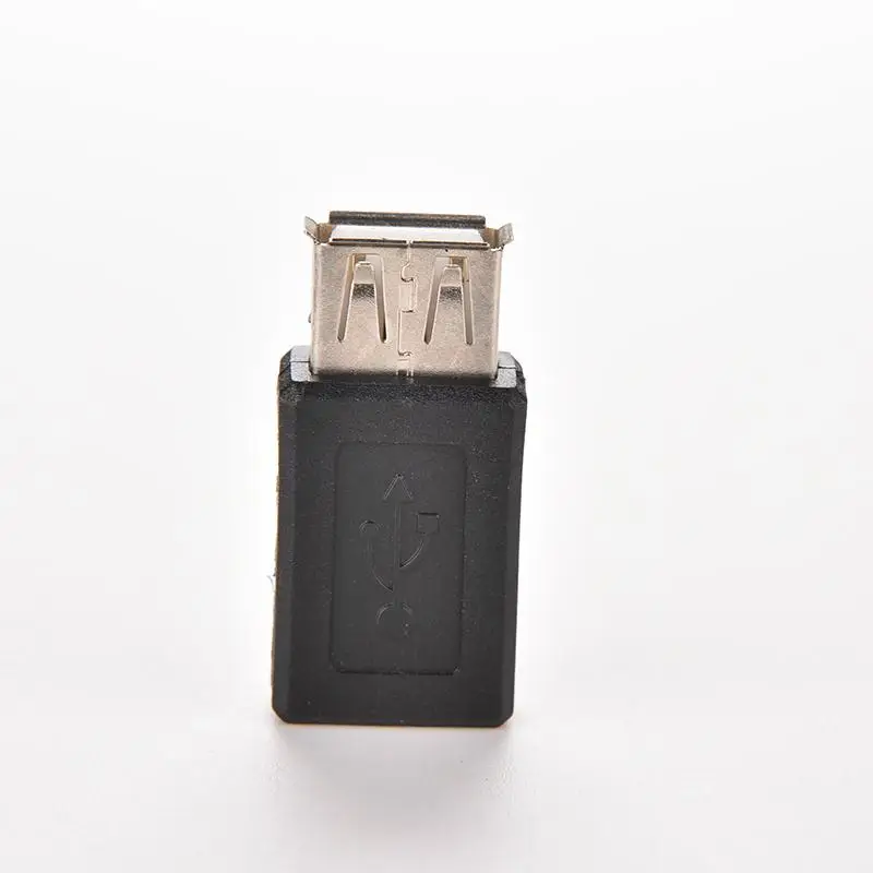 Черный USB 2,0 type A Female to B Female Micro USB 5 Pin кабель для передачи данных адаптер дешевая качественная USB вилка Конвертер Коннектор 1 шт