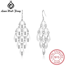 Diamondido New Real 925 Sterling Silver Tassel Dangle Earrings For Women Girls Multilayer Drop Earring Hollow Out Fine Jewelry lotus fun moment real 925 sterling silver natural blue stone fashion jewelry cute hollow out honeybee dangle earrings for women