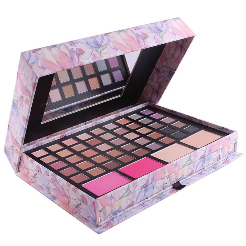 Batom com Fundação Paleta em pó com Highlighter Conjunto de Maquiagem Nova Miss Rosa Sombra Palete Fosco Blush Paleta 11 Beleza e saúde