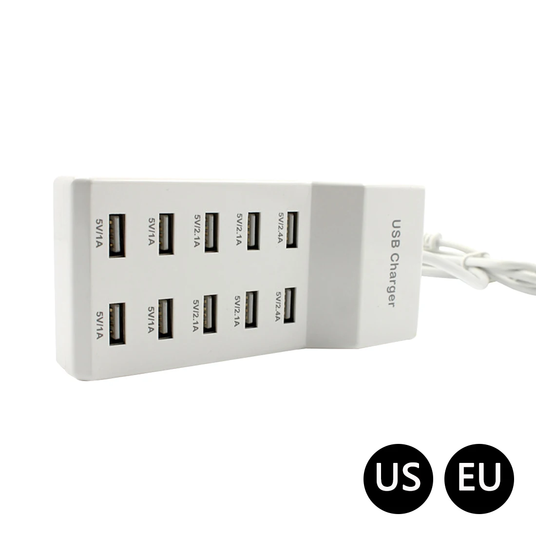 Etmakit USB адаптер 10 портов 5 в USB концентратор для путешествий AC зарядное устройство полоса Адаптер портативная мощность для домашнего офиса ЕС/США вилка высокая скорость
