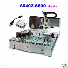CNC 6040Z-S800 USB 4 axis cnc router 800w woodworking machinery, no tax to Russia country