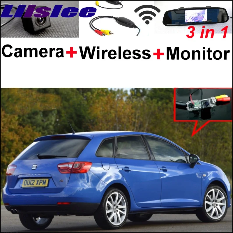 

For SEAT IBIZA ST 6J 2009~2016 3 in1 Special Rear View Wifi Camera + Wireless Receiver + Mirror Monitor DIY Parking System