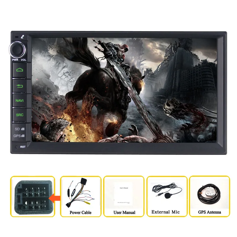 Flash Deal Free External Microphone ! Android 6.0 Universal Car DVD Player Head Unit Radio Tape Recorder Multimedia GPS WiFi BT Support OBD 5
