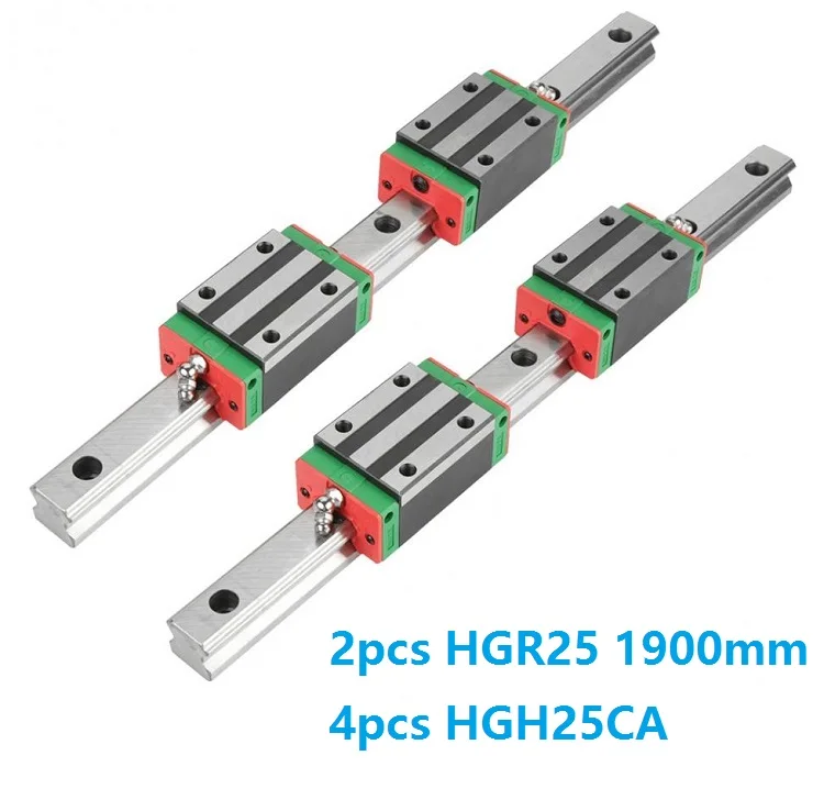 2 шт. линейная направляющая HGR25-L 1900 мм + 4 HGH25CA или HGW25CC с ЧПУ | Обустройство дома